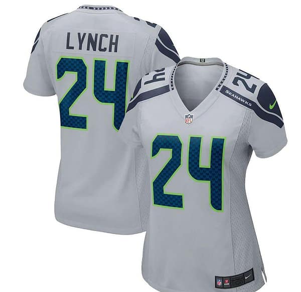 Women's Marshawn Lynch Gray Player Limited Team Jersey