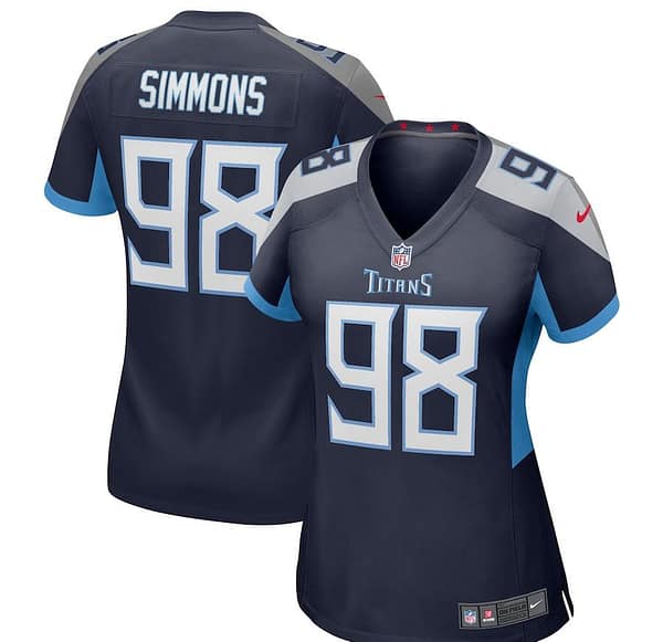 Women's Jeffery Simmons Navy Player Limited Team Jersey