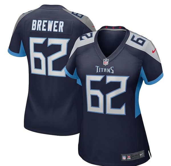 Women's Aaron Brewer Navy Player Limited Team Jersey