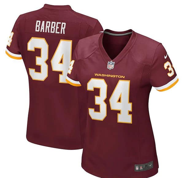 Women's Peyton Barber Burgundy Player Limited Team Jersey