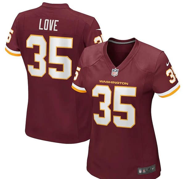 Women's Bryce Love Burgundy Player Limited Team Jersey