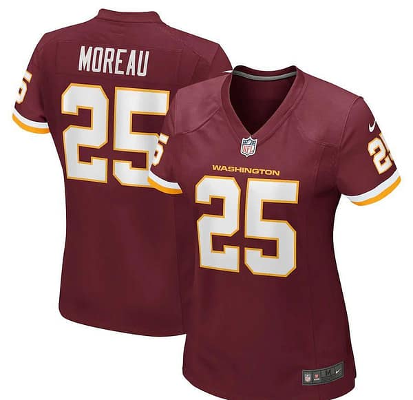 Women's Fabian Moreau Burgundy Player Limited Team Jersey