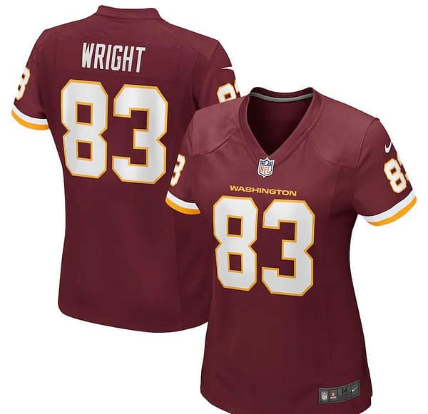 Women's Isaiah Wright Burgundy Player Limited Team Jersey