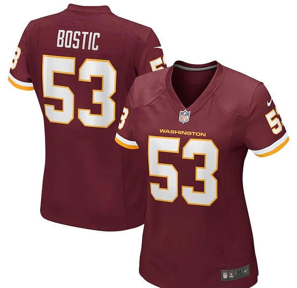 Women's Jon Bostic Burgundy Player Limited Team Jersey