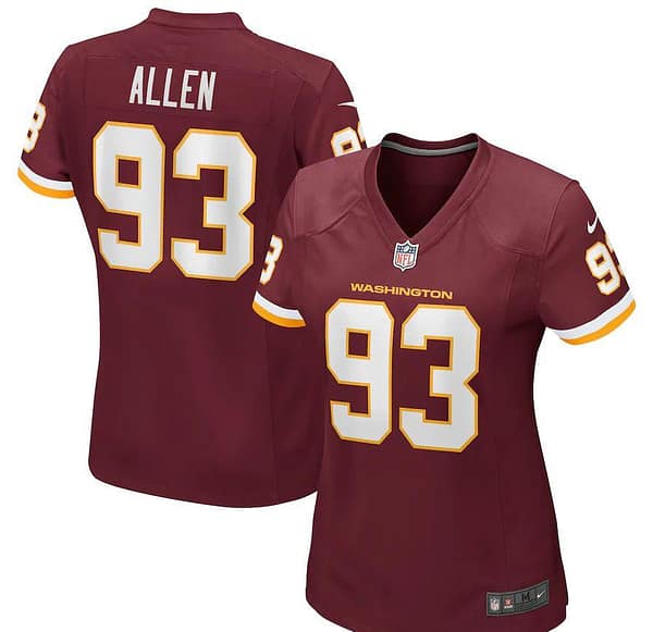 Women's Jonathan Allen Burgundy Player Limited Team Jersey