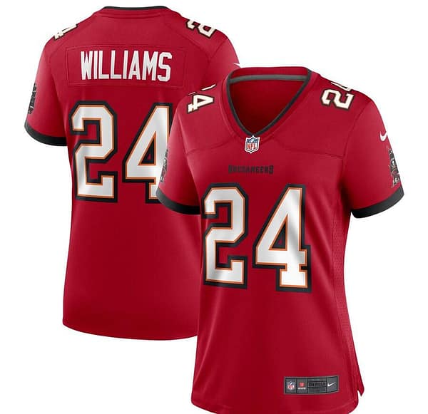 Women's Cadillac Williams Red Retired Player Limited Team Jersey