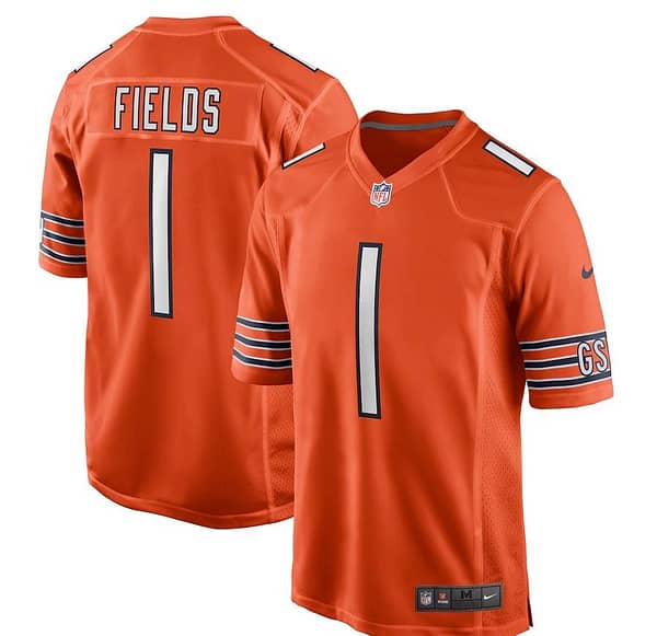 Men's Justin Fields Orange 2021 Draft First Round Pick Alternate Limited Jersey