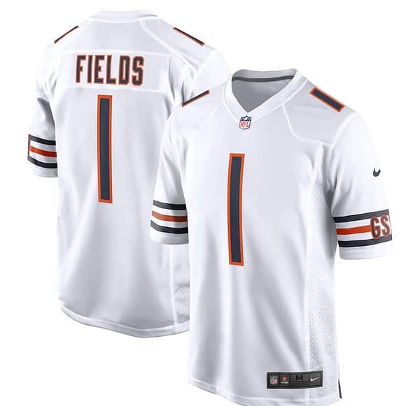 Men's Justin Fields White 2021 Draft First Round Pick Limited Team Jersey