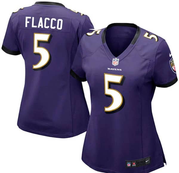 Women's Joe Flacco Purple Player Limited Team Jersey