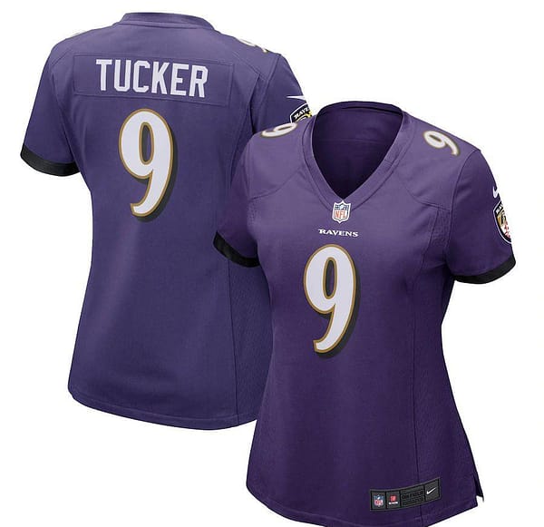 Women's Justin Tucker Purple Player Limited Team Jersey