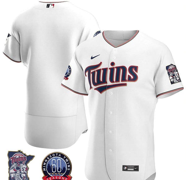 Men's White Home 2020 Authentic 60th Season Anniversary Team Jersey
