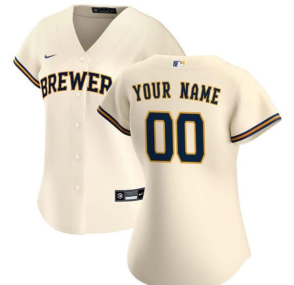 Women's Cream 2020 Home Custom Team Jersey
