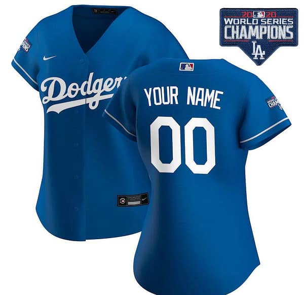 Women's Royal 2020 World Series Champions Alternate Custom Team Jersey