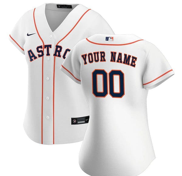 Women's White 2020 Home Custom Team Jersey