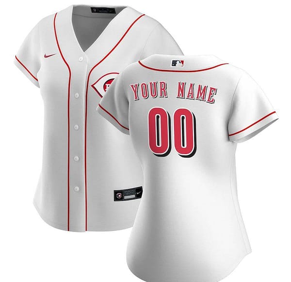 Women's White 2020 Home Custom Team Jersey