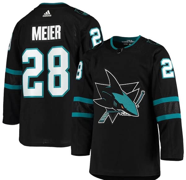 Women's Timo Meier Black Alternate Team Jersey