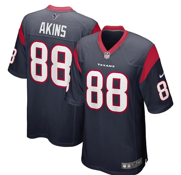 Men's Jordan Akins Navy Player Limited Team Jersey