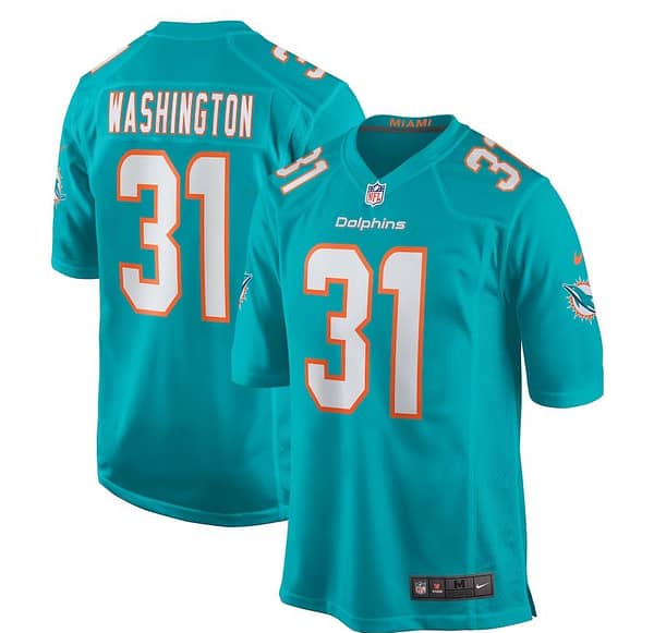 Men's DeAndre Washington Aqua Player Limited Team Jersey