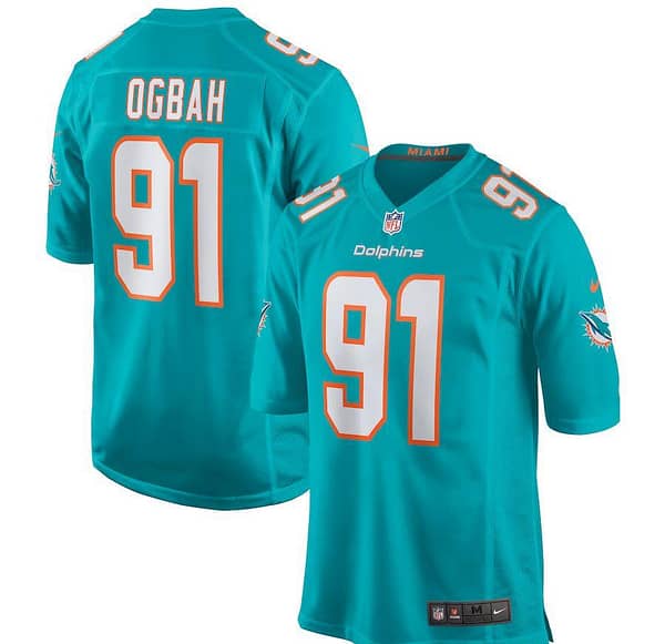 Men's Emmanuel Ogbah Aqua Player Limited Team Jersey
