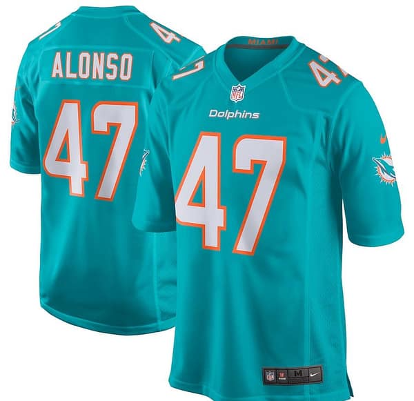 Men's Kiko Alonso Aqua New 2018 Player Limited Team Jersey