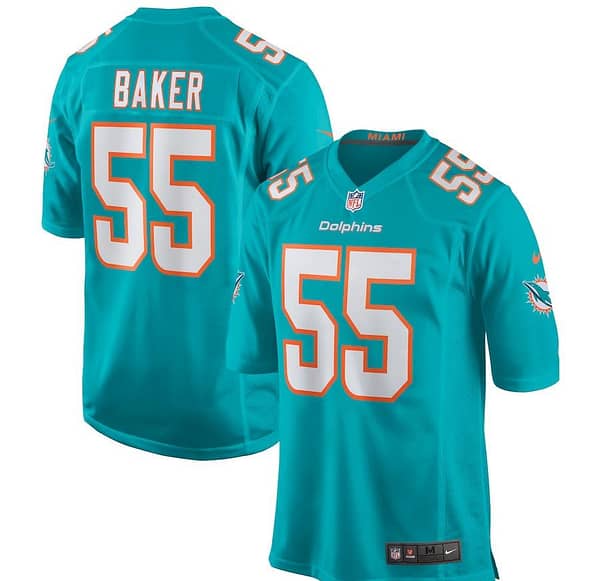 Men's Jerome Baker Aqua Player Limited Team Jersey