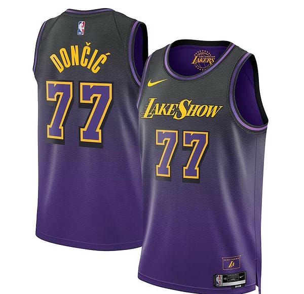 2025 NBA Los Angeles Lakers Purple/Black Luka Doncic Jersey