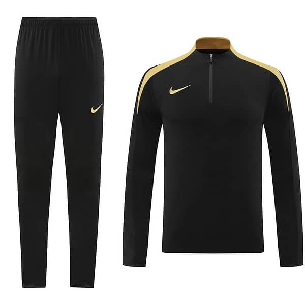 24/25 Nike Black/Golden Half Zipper Jacket+Long Pants - Image 21