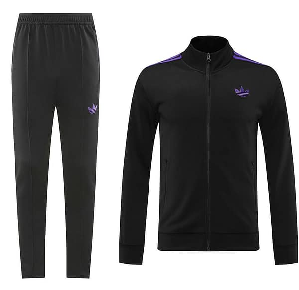24/25 Adidas Original Black/Purple Full Zipper Jacket +Long Pants - Image 3