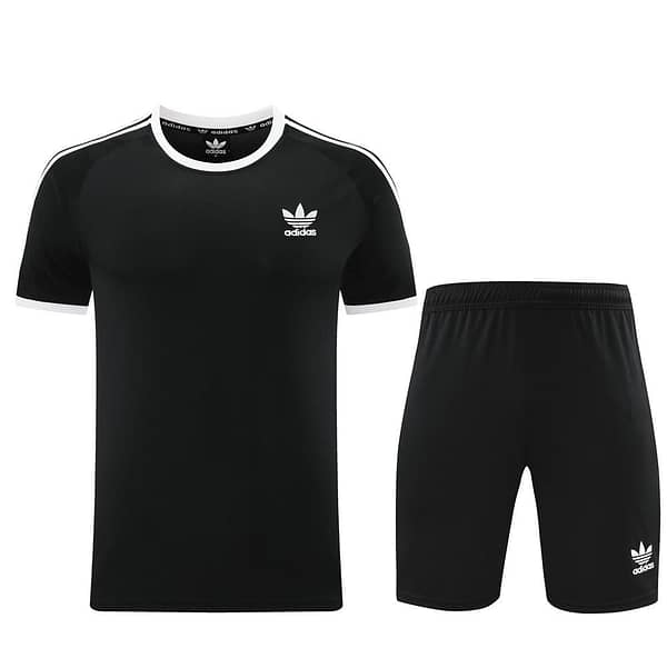 24/25 Adidas Original Black Short Sleeve Jersey+Shorts - Image 16