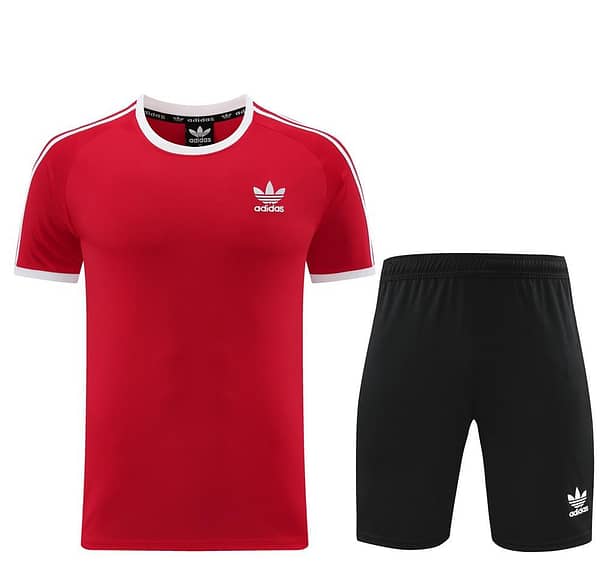 24/25 Adidas Original Red Short Sleeve Jersey+Shorts - Image 20
