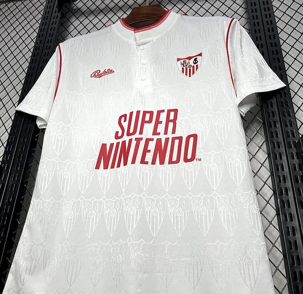 Retro 91/92 Sevilla FC Home Jersey - Image 6