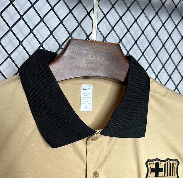 24/25 Barcelona Polo Khaki Jersey - Image 6