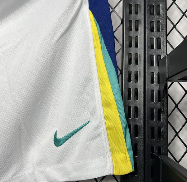 2024 Brazil Away White Shorts - Image 3