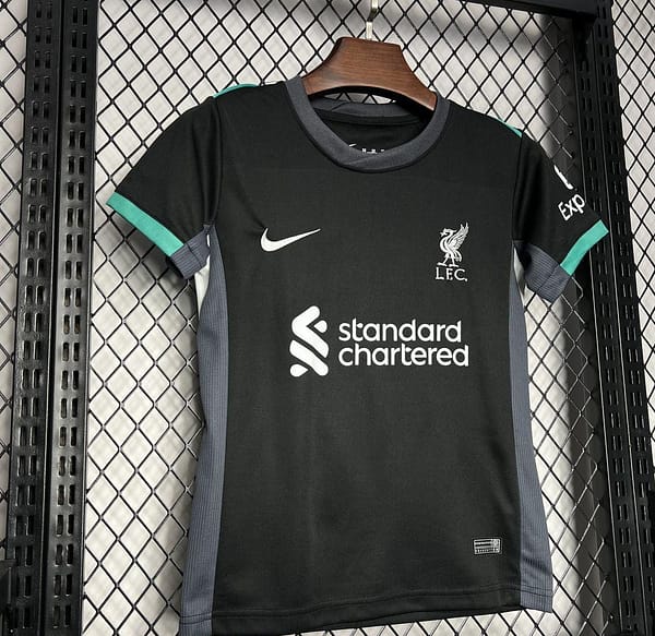 24/25 Kids Liverpool Away Black Jersey - Image 2