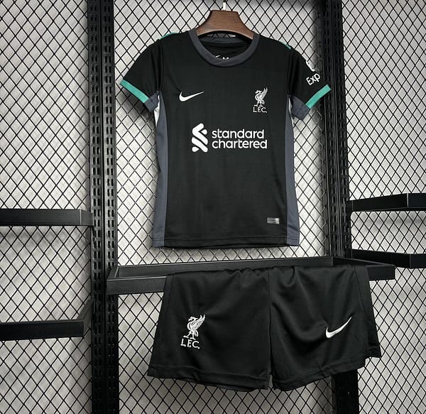 24/25 Kids Liverpool Away Black Jersey - Image 4