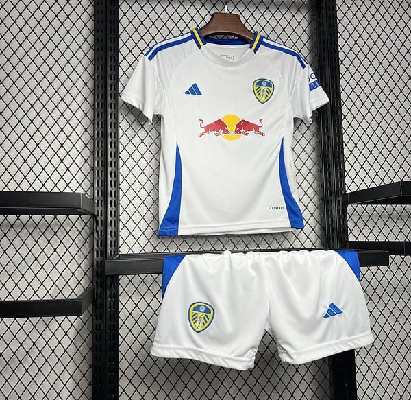 24/25 Kids Leeds United Away White Jersey - Image 3