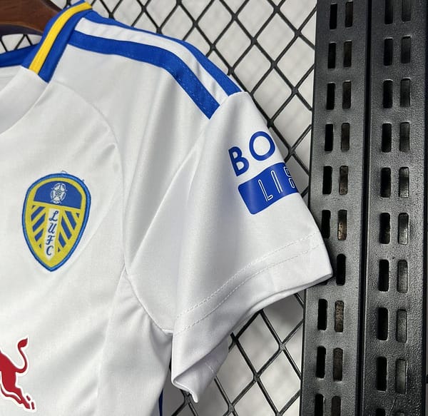 24/25 Kids Leeds United Away White Jersey - Image 6