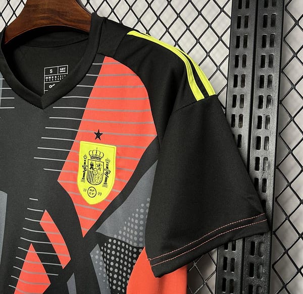 2024 Spain Euro Goalkeeper Black Jersey - Image 7