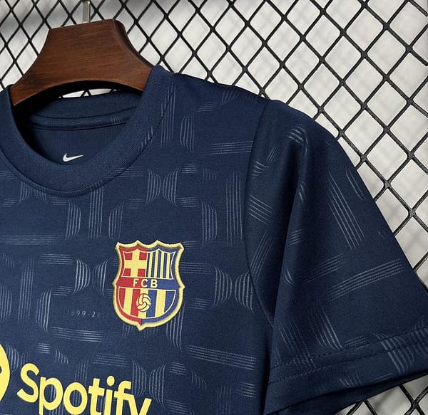 24/25 Kids Barcelona Away Navy Jersey - Image 6