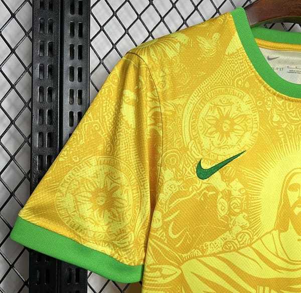 2024 Brazil Christ Yellow Goalkeeper Special Jersey - Image 4