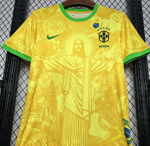 2024 Brazil Christ Yellow Goalkeeper Special Jersey - Image 5