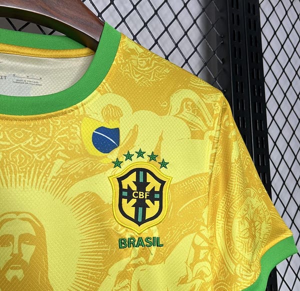 2024 Brazil Christ Yellow Goalkeeper Special Jersey - Image 6