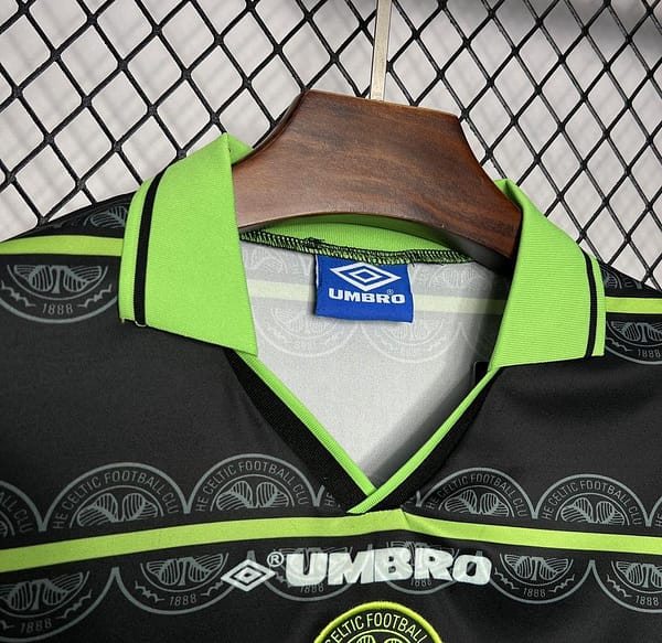 Retro 98/99 Celtic Away Black Jersey - Image 5