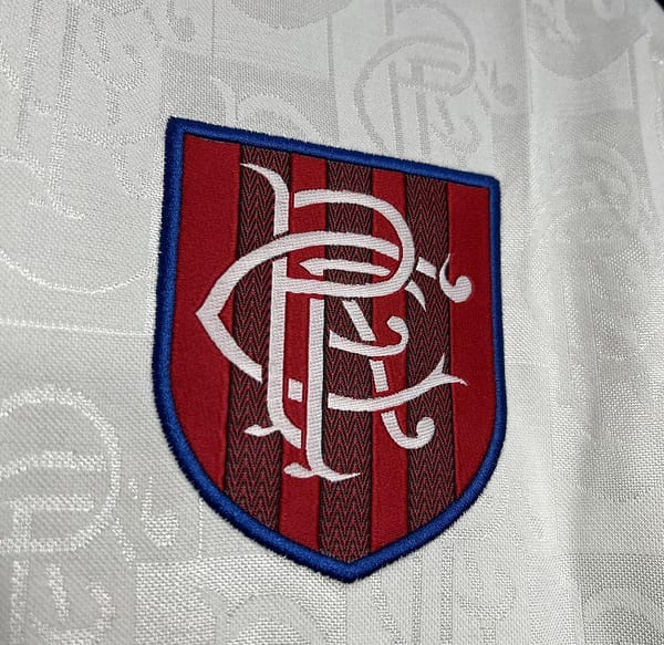 Retro 96/97 Glasgow Rangers Away White Jersey - Image 3