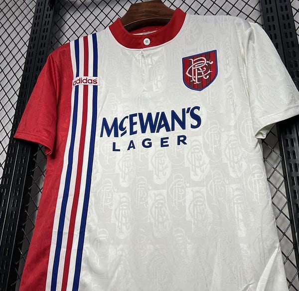 Retro 96/97 Glasgow Rangers Away White Jersey - Image 10