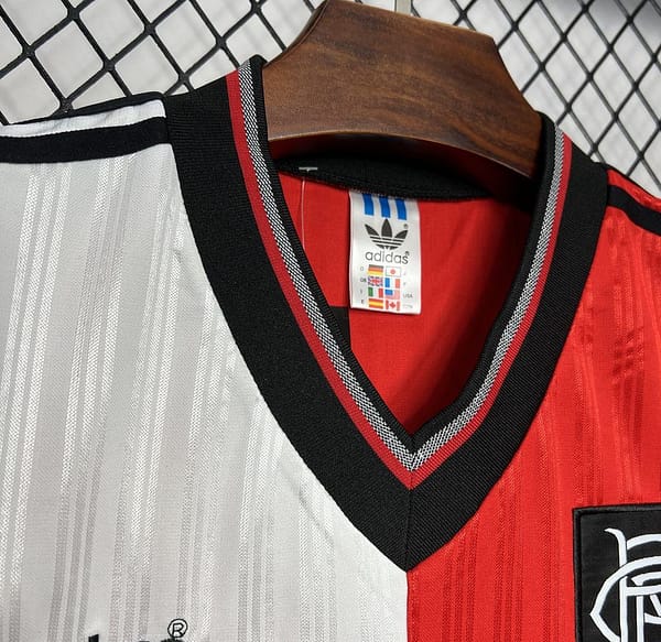 Retro 95/96 Glasgow Rangers Away White/Red Jersey - Image 6