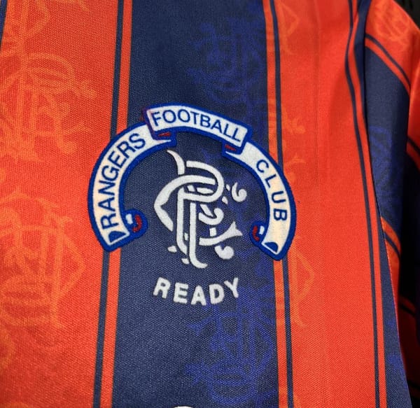 Retro 93/94 Glasgow Rangers Away Red Jersey - Image 3