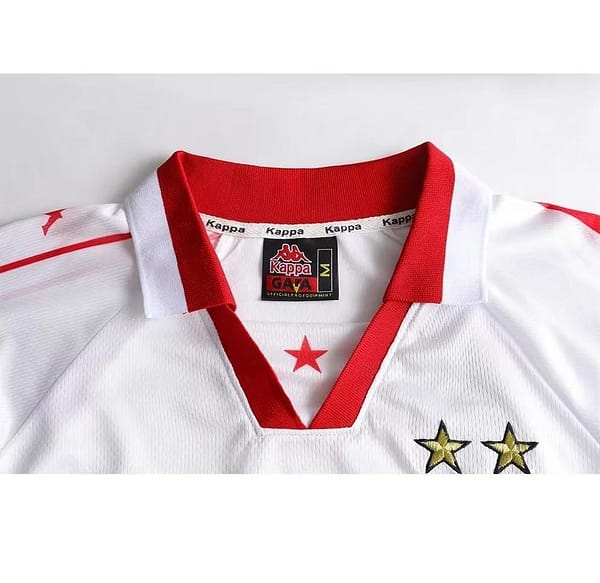 Retro 95/97 Red Star Belgrade Away White Jersey - Image 3