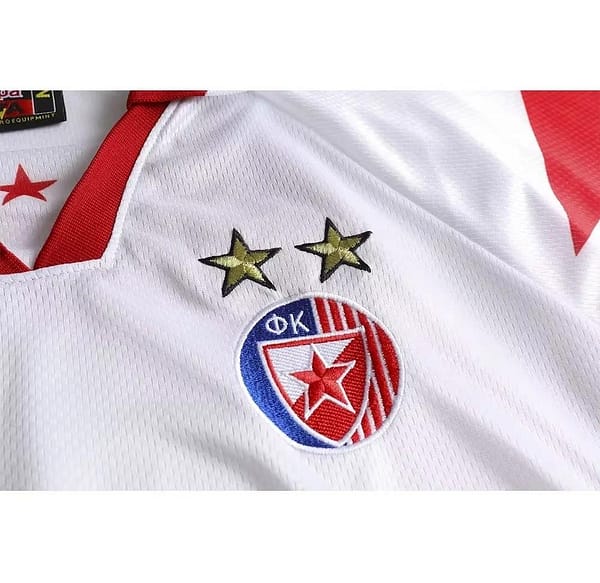 Retro 95/97 Red Star Belgrade Away White Jersey - Image 5