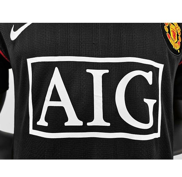 Retro 07/08 Manchester United Away Black Long Sleeve Jersey - Image 4